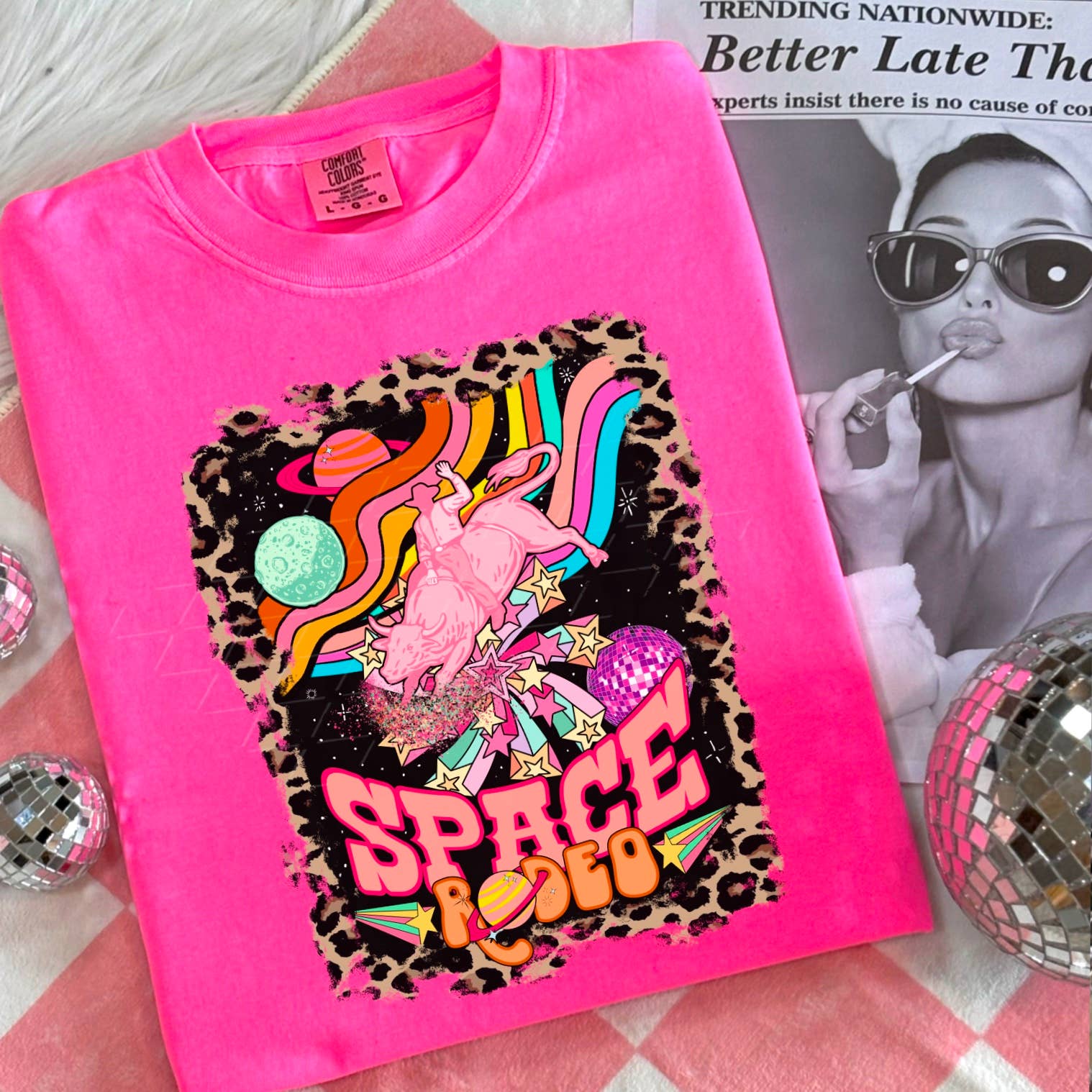 Space Rodeo Edgy Western Graphic Tee | Comfort Colors