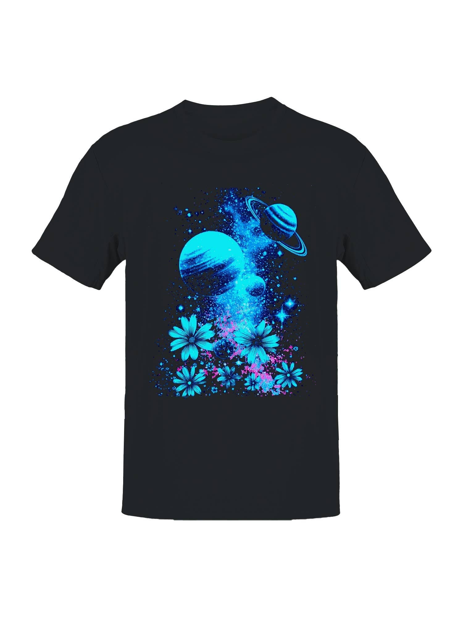 Cosmic Floral Journey Men's T-Shirt