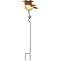 Owl Glass and Metal Large Garden Yard Stake