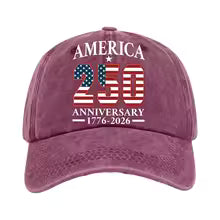 Vintage Adjustable America 250 Hat 250 Anniversary Baseball Cap Celebrating Independence Day