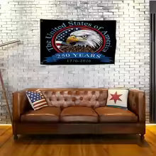 1Pc American Independence 250Th Anniversary Flag 1776-2026 Bald Eagle Themed Flag Decorative Flag Outdoor Indoor Patriotic Flag