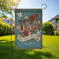 USA 250 Years of Freedom Garden Flag Floral Patriotic Anniversary Yard Decor IIX