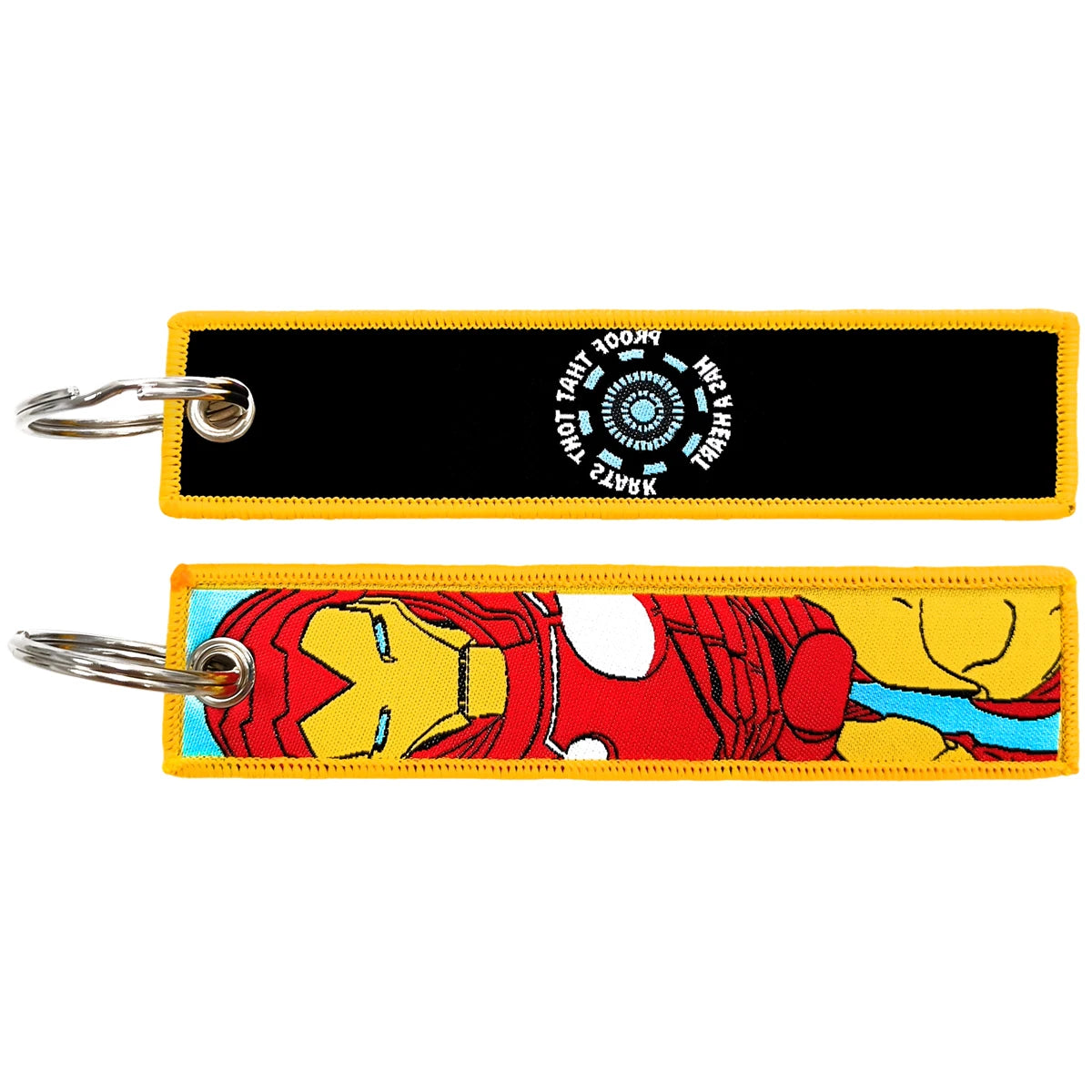 'Iron Man' Embroidered Metal Keychain