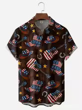 Hawaiian Shirt Men's USA 250th Anniversary 1776-2026 We American Flag 3D Print Design Casual Short Sleeve Button Up Summer Shirt