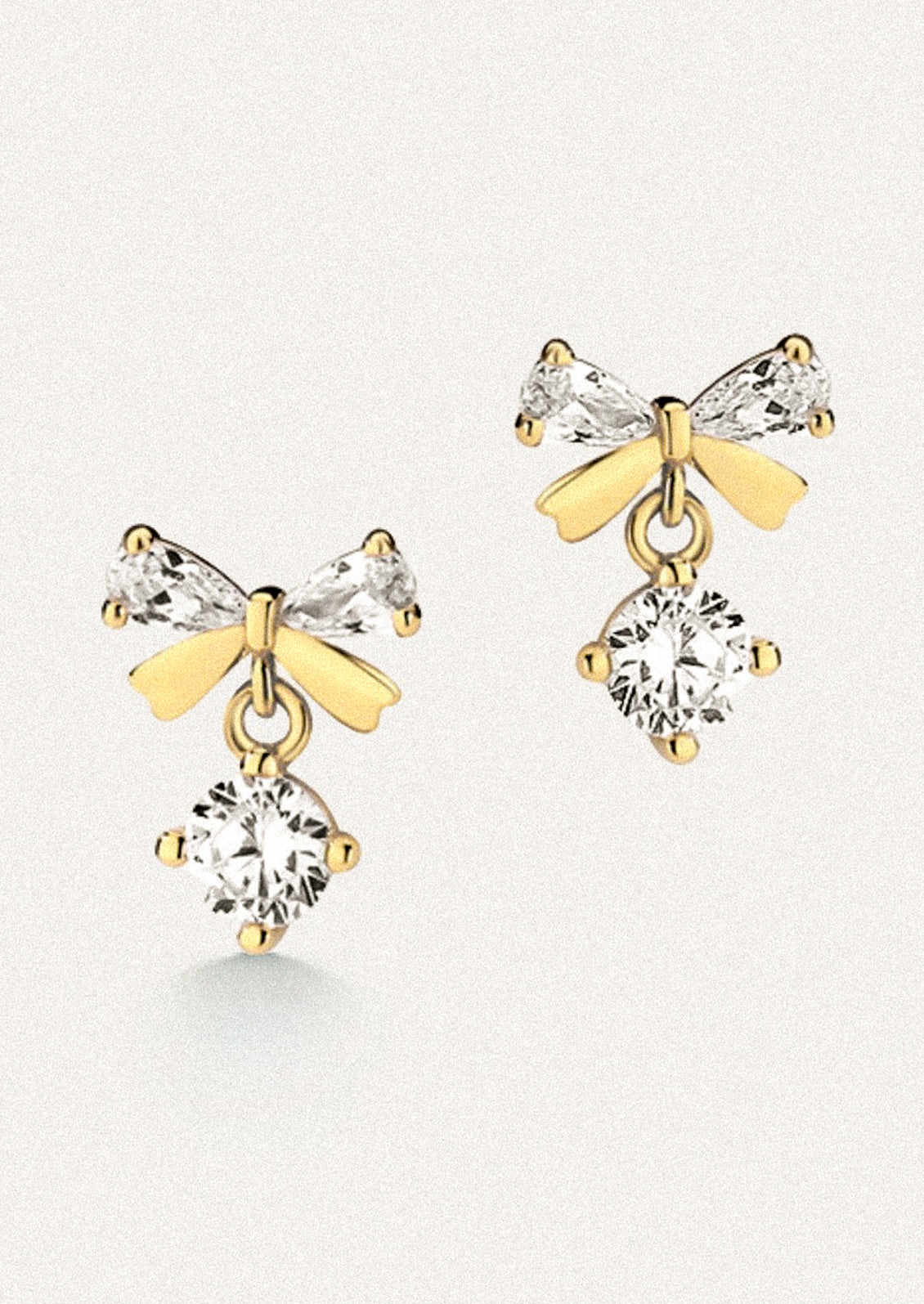 Crystal Bow Stud Earrings