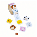 Farm Animal Sticker Roll (100/roll) 3¢ each