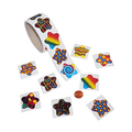 Funky Star Sticker Roll (100/stickers per roll) 3¢ each