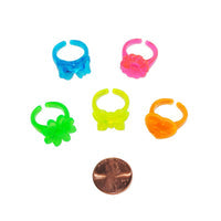 Bright Ring Assortment (288 total glitter rings in 2 bags) 7¢ each
