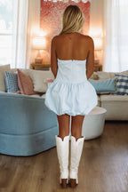 Bounce Back Mini Dress - Blue