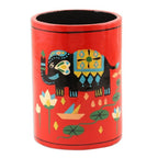 Papier Mache Elephant-Motif Pen Holder 'Tale of the River'
