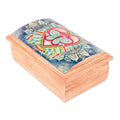 Butterfly and Heart-Themed Decoupage Jewelry Box from Mexico 'Butterfly Heart'