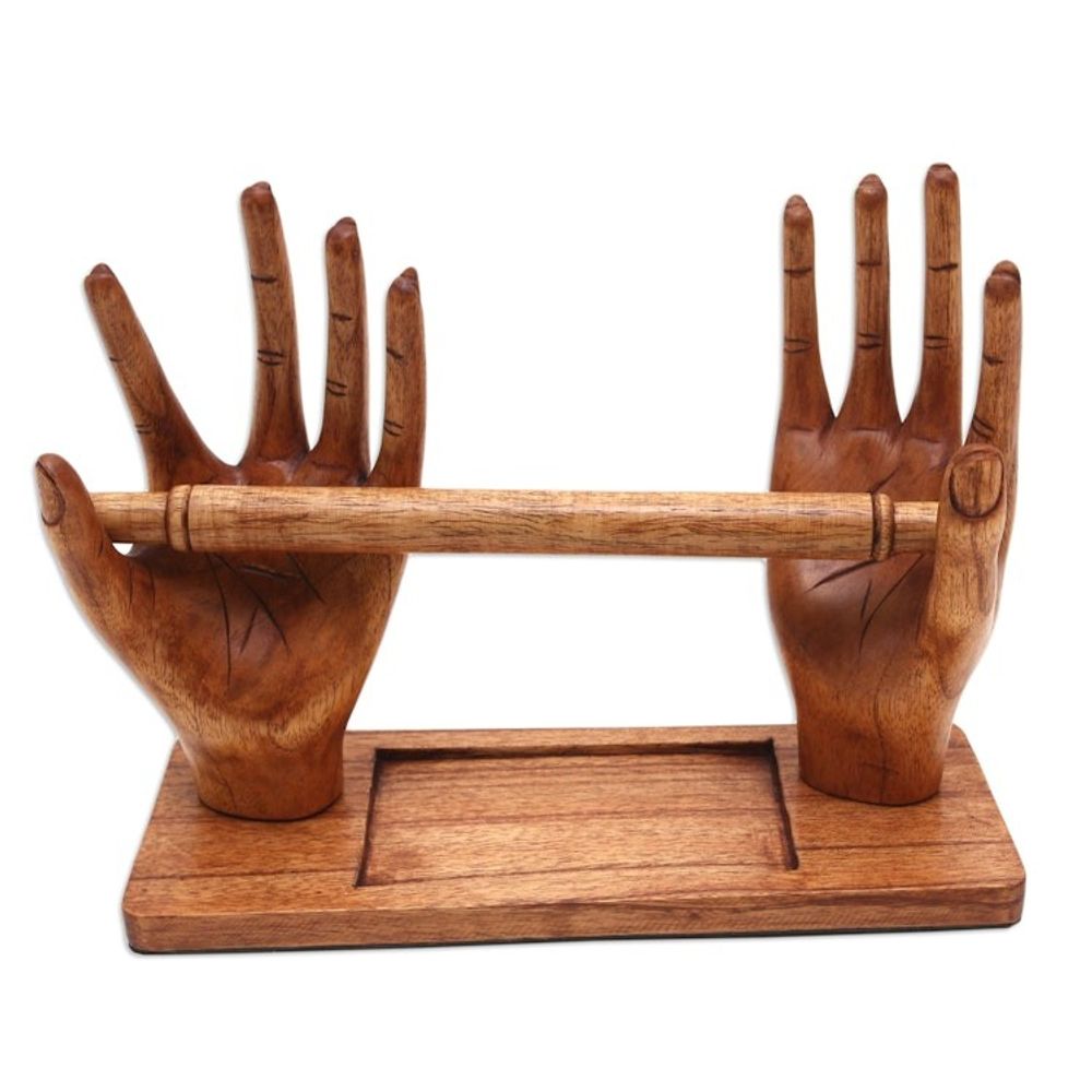 Handmade Jempinis Wood Jewelry Display 'Holding Memories'
