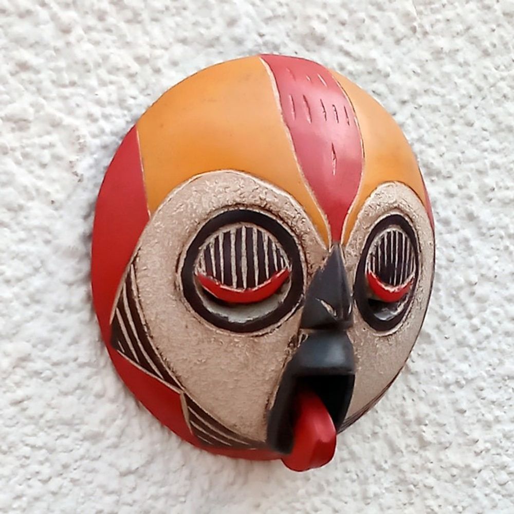 Fair Trade African Wood Mask 'Woman of Fire'
