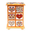 Handcrafted Decoupage Wood Jewelry Chest from Mexico 'Lavish Color'