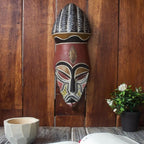 Authentic Handcrafted Beaded African Mask 'Vigilance'