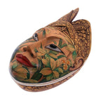 Wood jewelry box 'Flower Man of Bali'