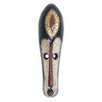 Hand-Beaded Vibrant African Sese Wood Mask from Ghana 'Gracious Facet'