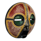 Handcrafted African Sese Wood Wall Mask from Ghana 'Heart of Africa'