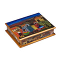 Reverse Painted Glass Jewelry Box 'Flower Family'