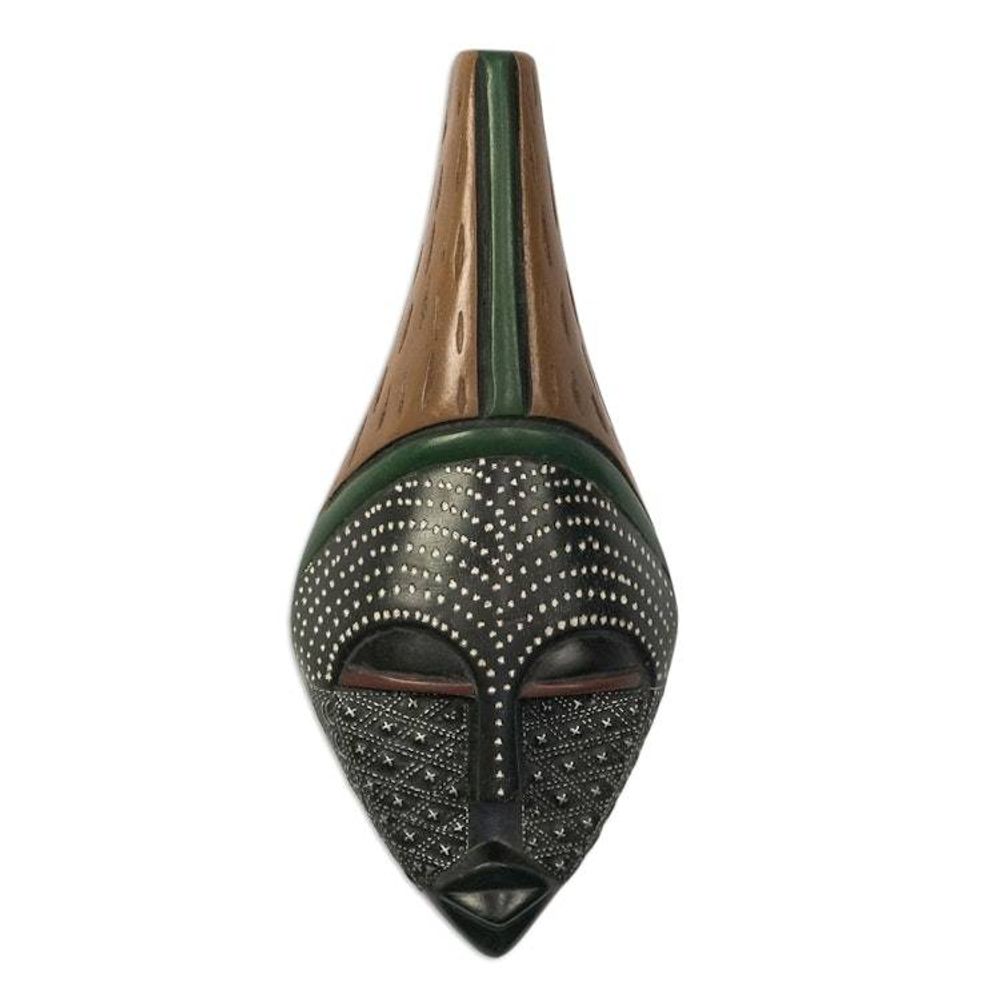 Handmade African Mahogany Wood Mask 'Elinam'