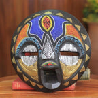 African Bridal Beaded Mask Crafted by Hand 'Sadaki'