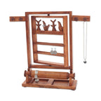 Floral Jempinis Wood Jewelry Stand in Brown from Bali 'Serene Forest in Brown'
