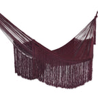 Cotton Rope Hammock in Wine Triple from Mexico 'Wine Cascade'