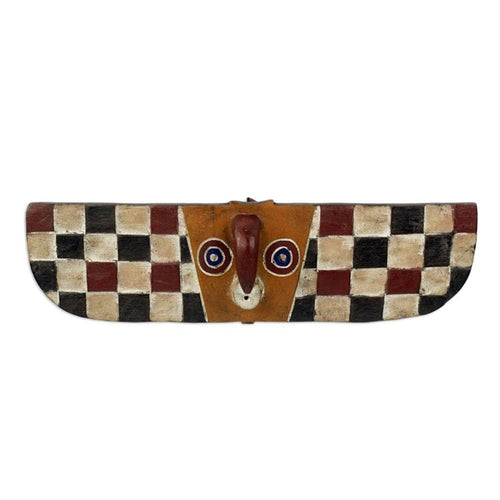 Artisan Crafted Wall Mask 'Butterfly Colors'
