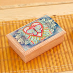 Butterfly and Heart-Themed Decoupage Jewelry Box from Mexico 'Butterfly Heart'
