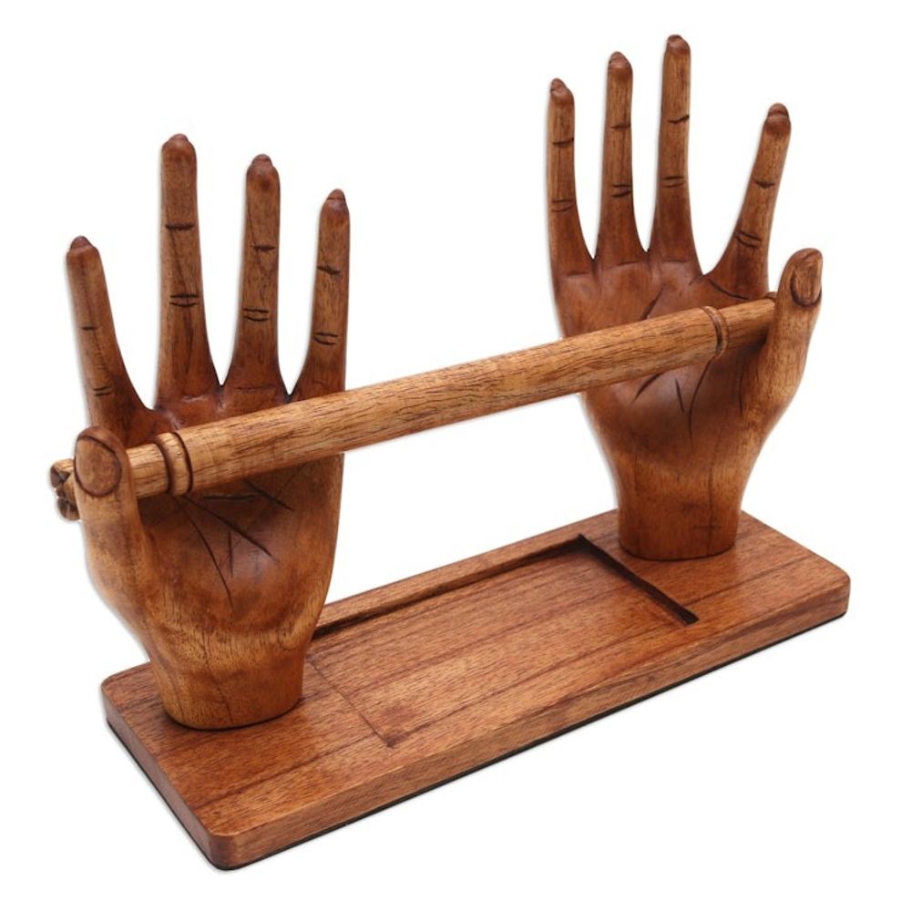 Handmade Jempinis Wood Jewelry Display 'Holding Memories'