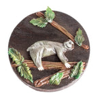 Handcrafted Painted Pinewood and Cold Porcelain Sloth Magnet 'The Tropical Sloth'