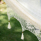 Solid Rope Hammock with Tassels Triple 'Caribbean Shores'