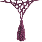 Burgundy Tasseled Cotton Hammock Double From Mexico 'Veranda Dreams in Bordeaux'