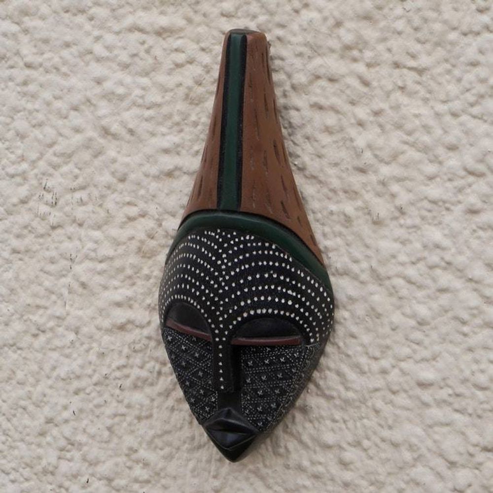 Handmade African Mahogany Wood Mask 'Elinam'