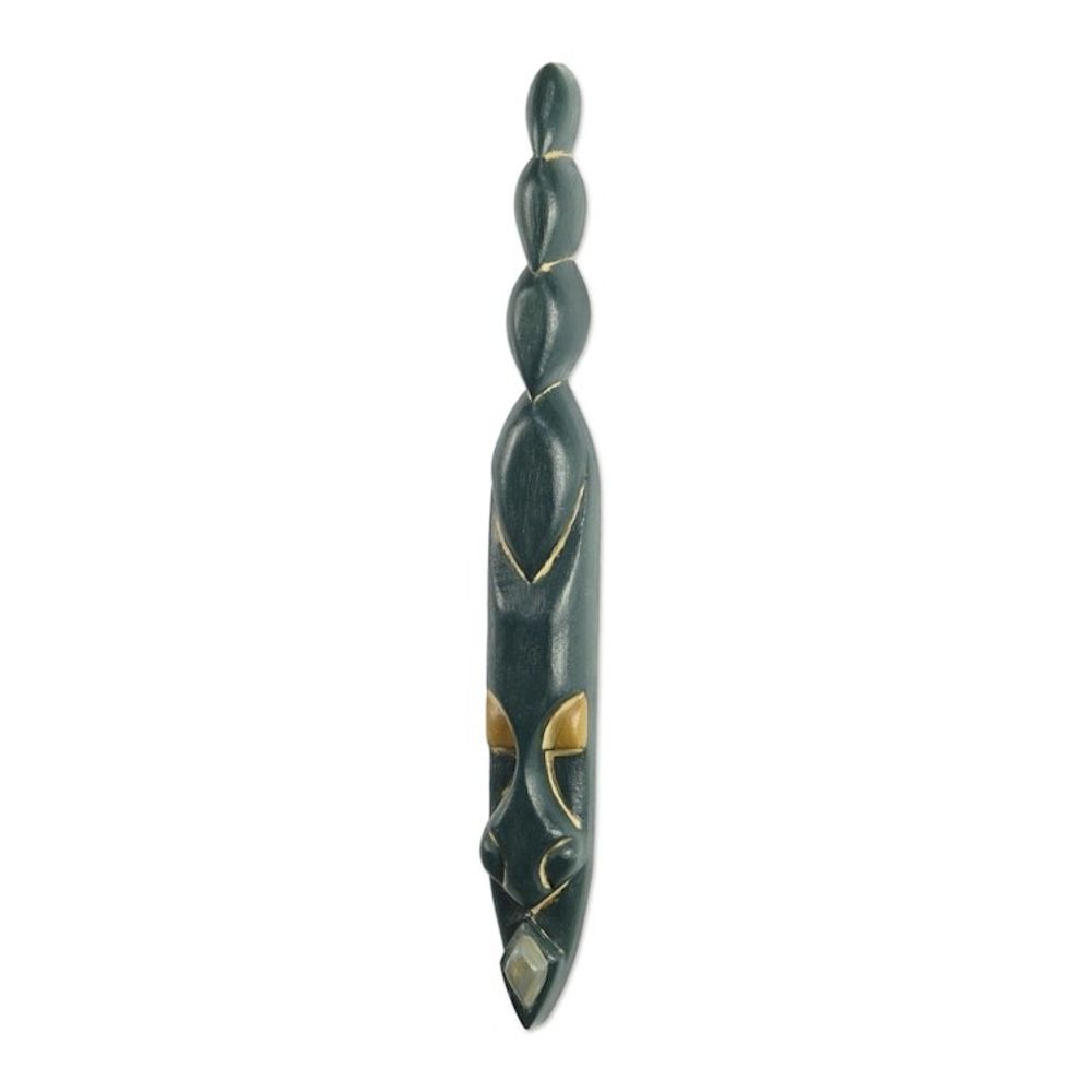 Hand Carved Ofram Wood Mask 'Saarkin Kofar Mata'