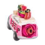 2.5 Inch Pink Ceramic Mini Bus Figurine from Guatemala 'Pink Old Time Bus'