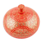 Round Lidded Decorative Papier Mache and Wood Box 'Kashmir Magnificence'