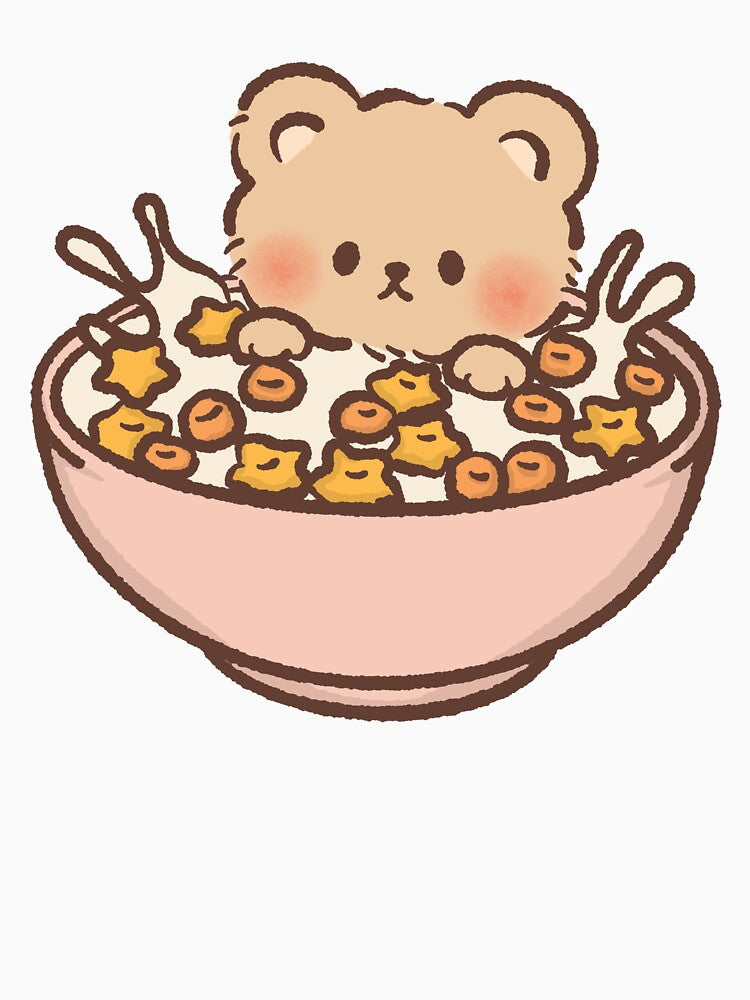 Cute Bear in Cereal Bowl by NadirJArt Unisex T-shirt, Sweatshirt, Hoodie, Long Sleeve Tee