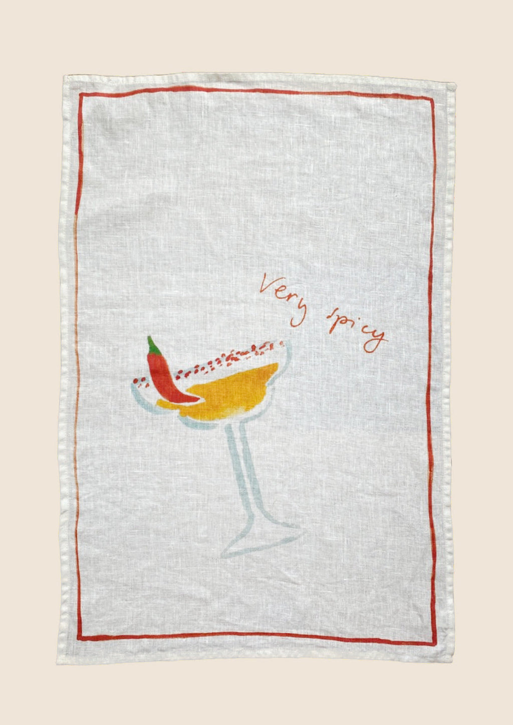 Cocktail Hour Linen Tea Towel
