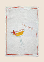 Cocktail Hour Linen Tea Towel