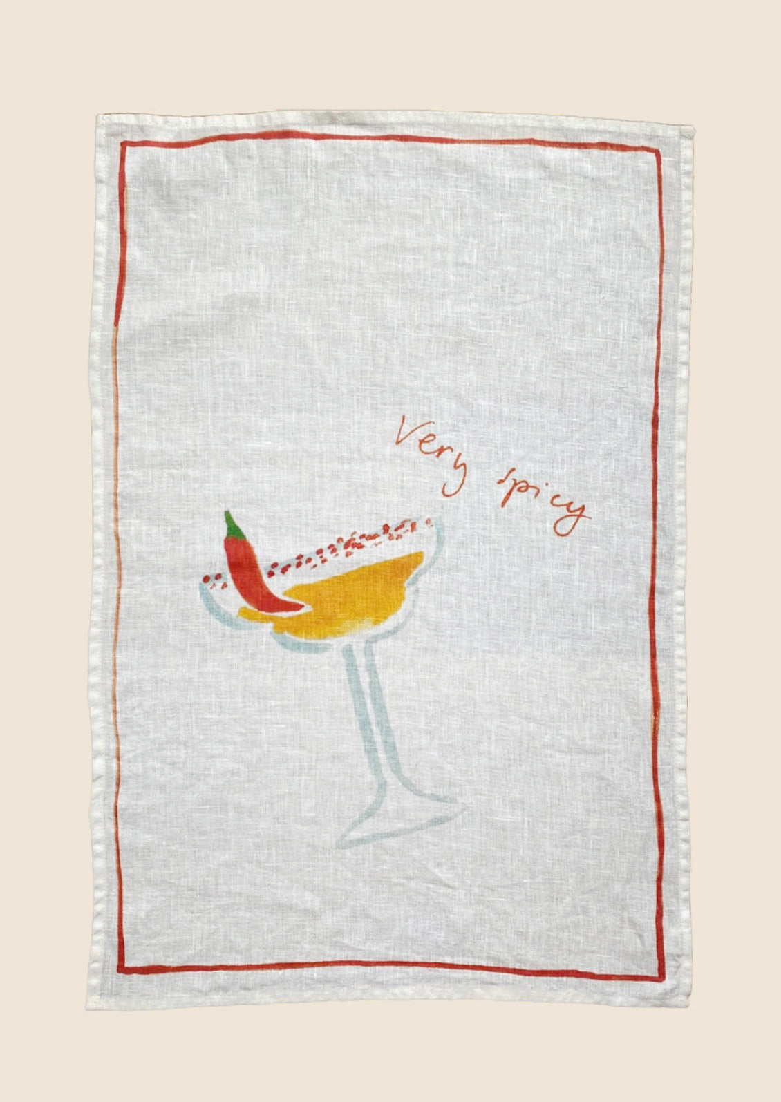Cocktail Hour Linen Tea Towel