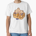 Sleeping Bear on Waffle Illustration by NadirJArt Unisex T-shirt, Sweatshirt, Hoodie, Long Sleeve Tee