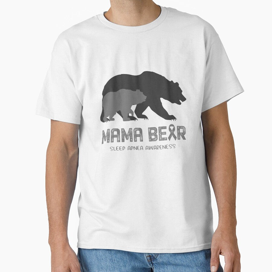 Sleep Apnea Awareness Mama Bear Support Sleep Apnea by Victormoratalla Unisex T-shirt, Sweatshirt, Hoodie, Long Sleeve Tee