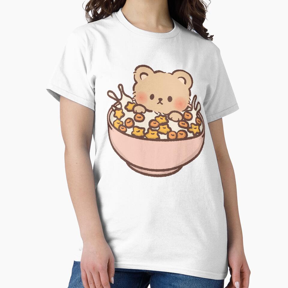 Cute Bear in Cereal Bowl by NadirJArt Unisex T-shirt, Sweatshirt, Hoodie, Long Sleeve Tee