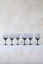 Vintage Romance Blue Crystal Wine Glasses