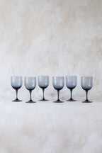 Vintage Romance Blue Crystal Wine Glasses