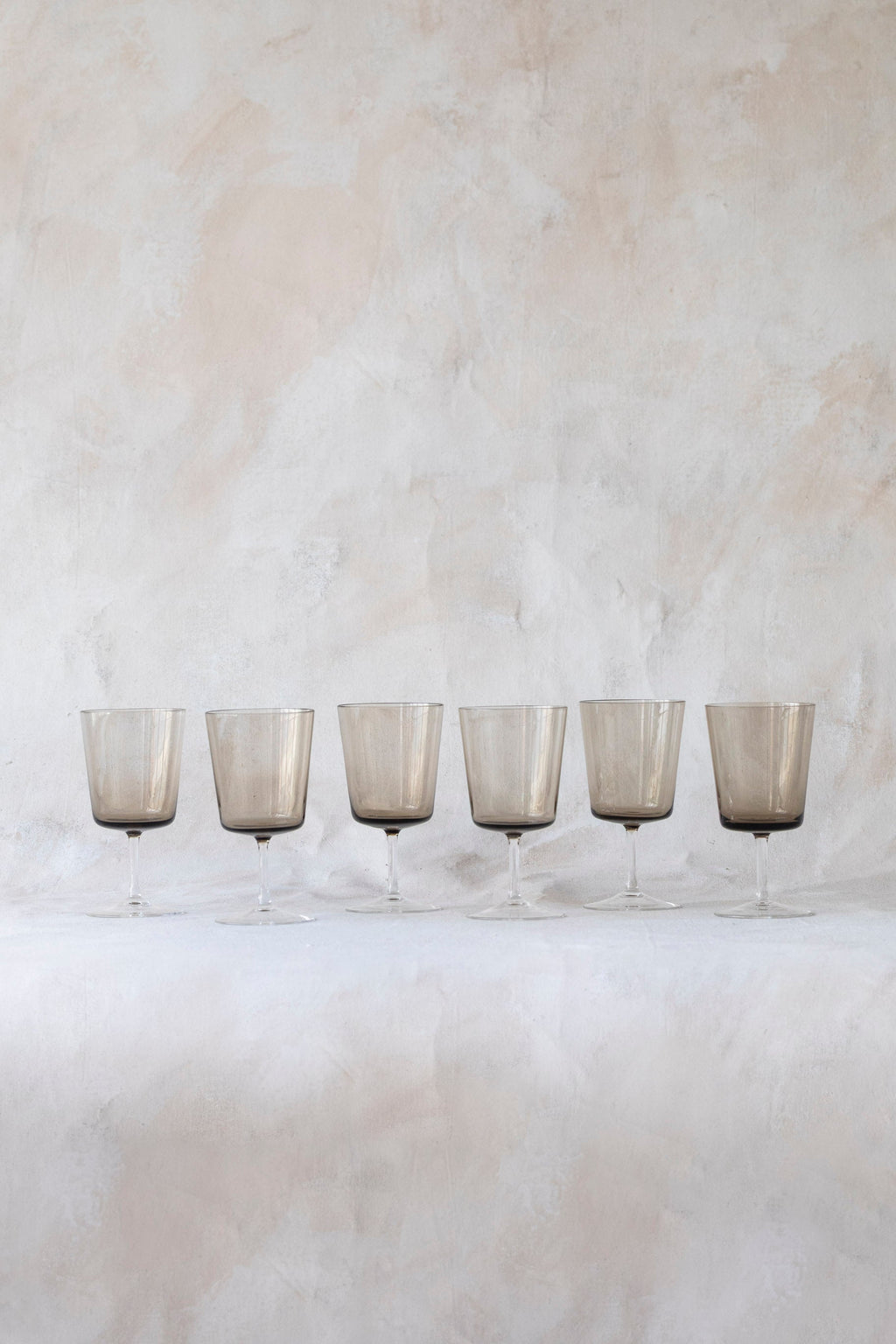 Vintage Blown Crystal Wine Glasses