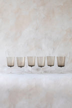 Vintage Blown Crystal Wine Glasses