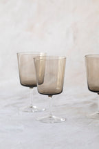 Vintage Blown Crystal Wine Glasses