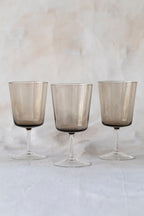 Vintage Blown Crystal Wine Glasses